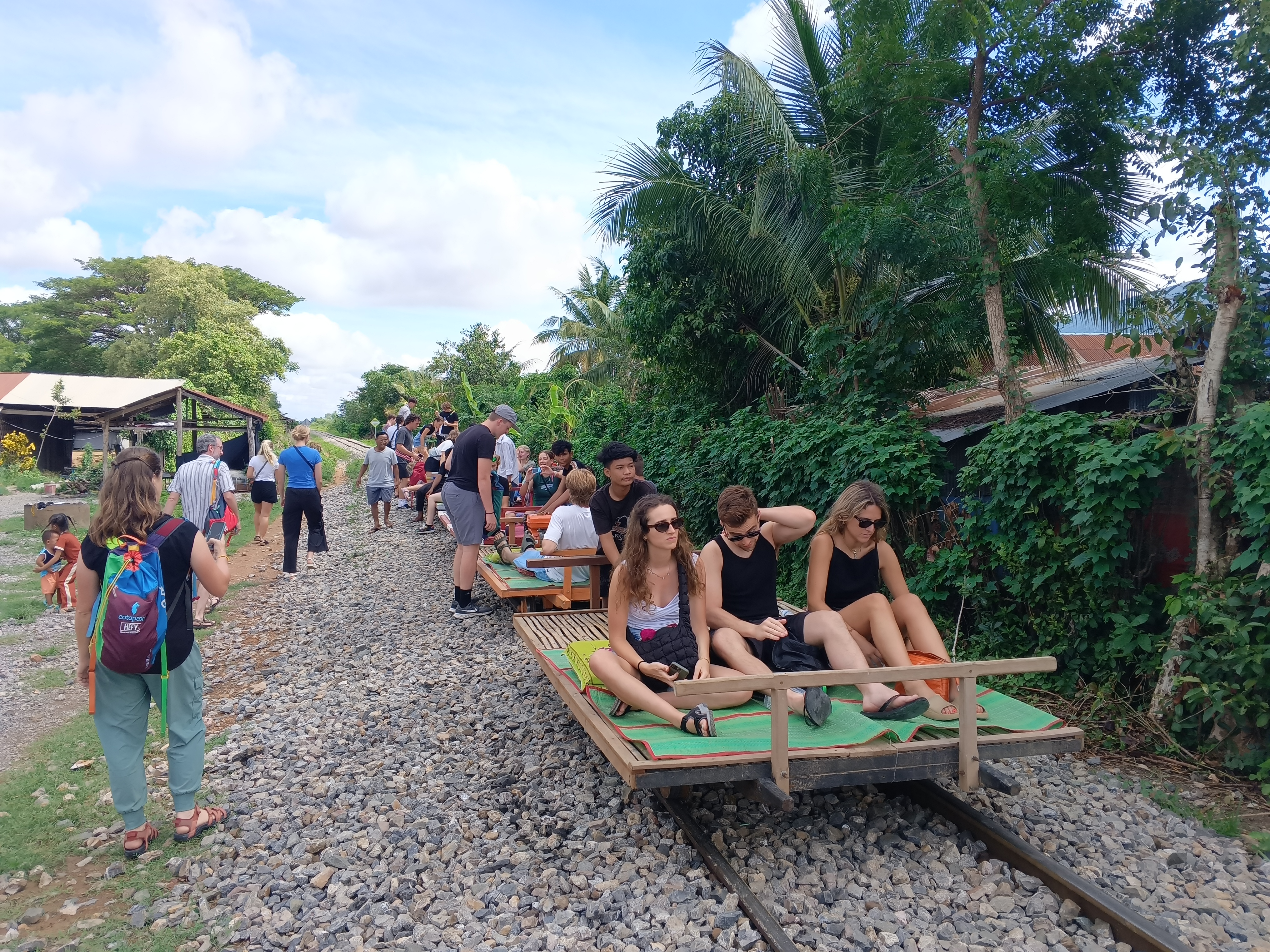 Original bamboo train at Osro lao village